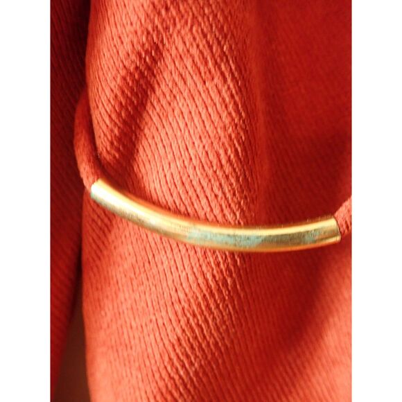 Perceptions New York Blazer Orange Gold Embellishments Size 8 Tweed - Picture 7 of 11